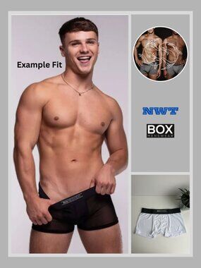 Box Menswear - Intimate Mesh Surround Boxers - White (S)